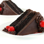 pastel de fudge de chocolate negro