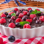 chocolate tartelette with forest fruits